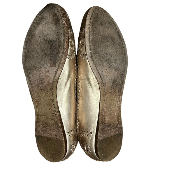 Jack Rogers metallic gold leather ballet flats - Picture 8 of 8